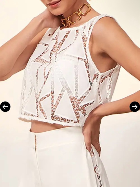 Vix Paula Hermanny Tops - NWT VIX PAULA HERMANNY Elara Cutout Crop Cover-Up Top XL